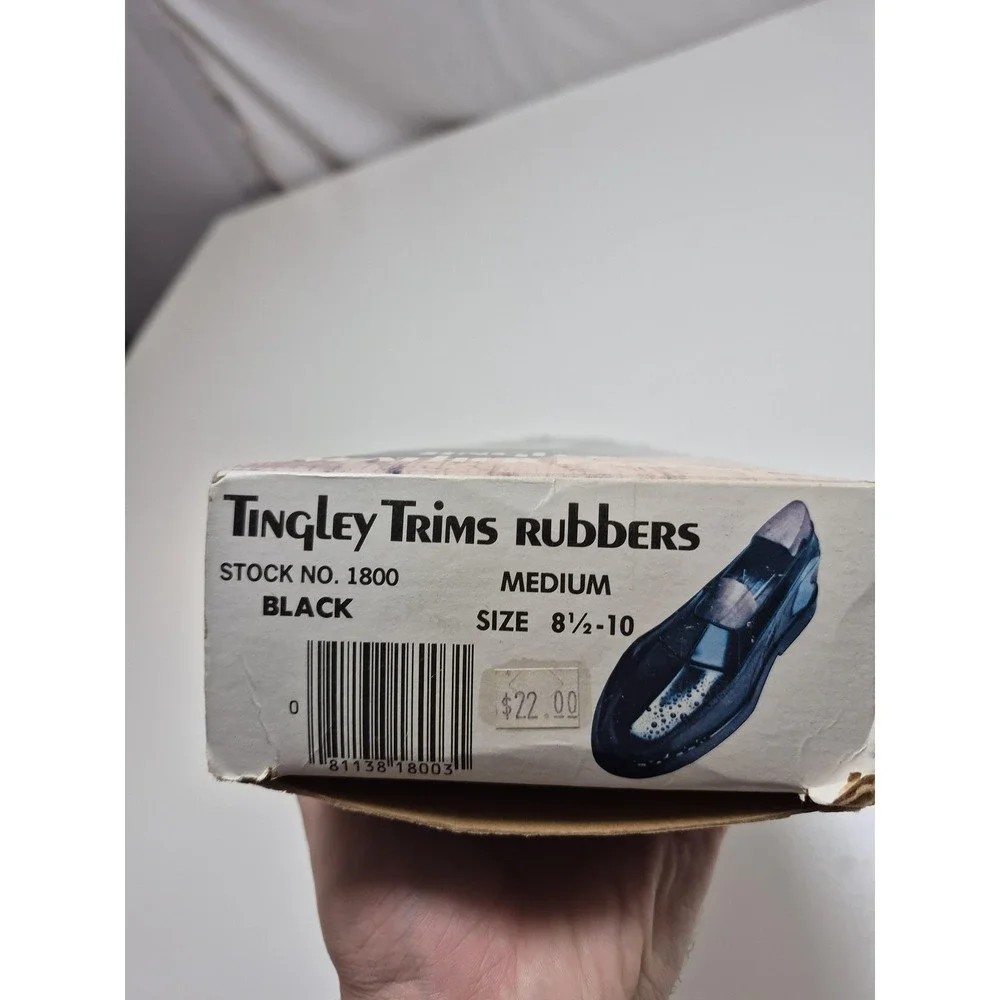 Vintage Tingley Trims Rubbers Mens Size 9.5 Black Overshoes 1800 Weather